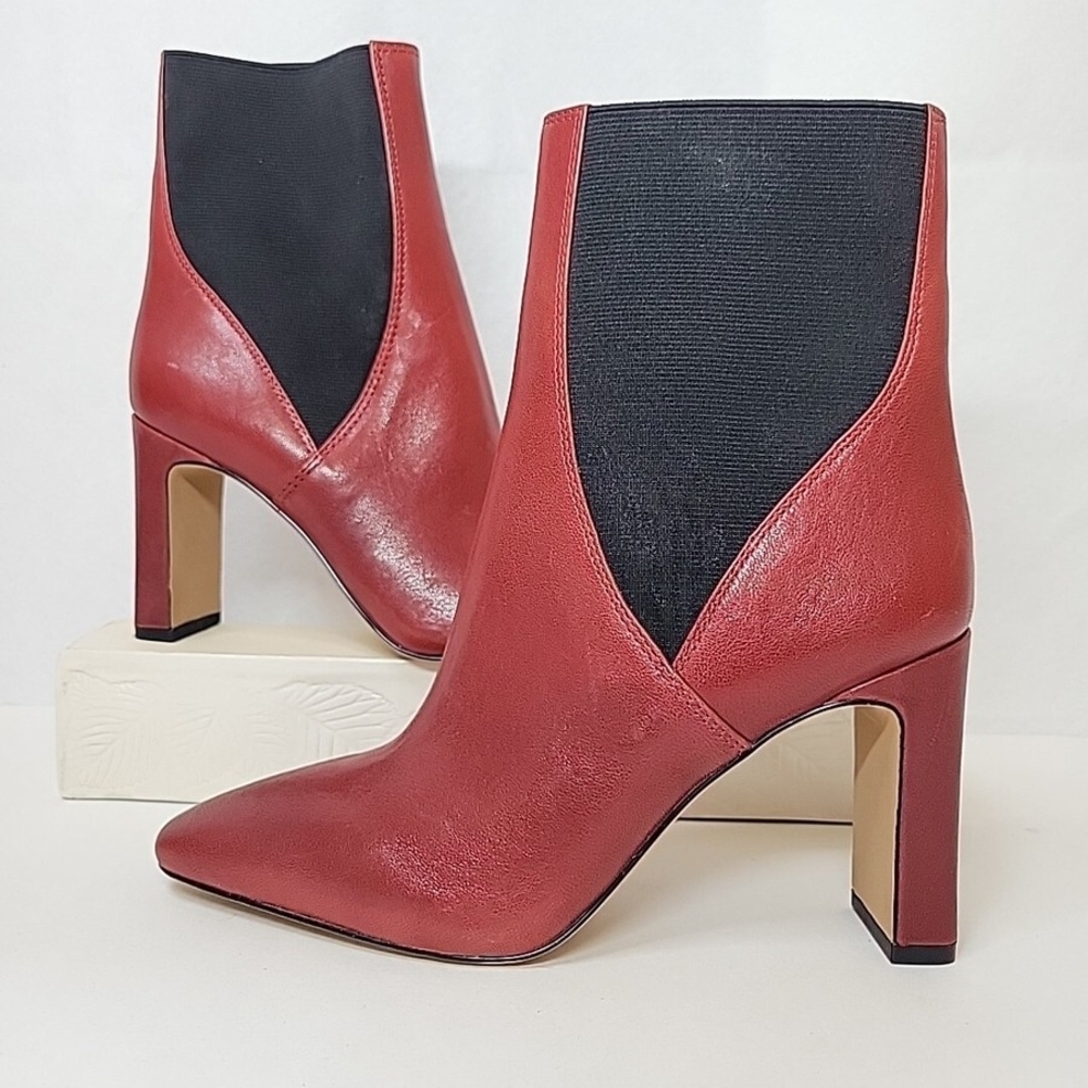 Vince Camuto Red and Black Ankle Boots - Picture 2 of 6